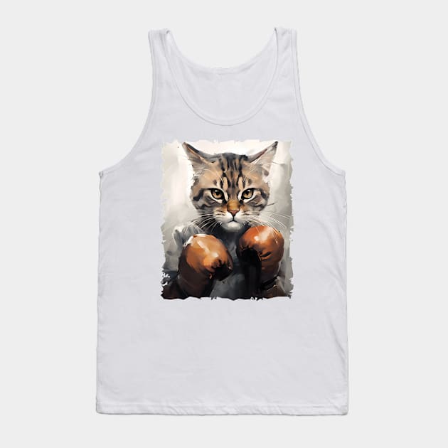 Cat Boxing Tank Top by ArtisticCorner